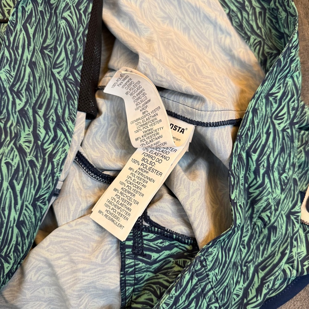 Costa Men's Blue and Green Wave-Print Swim Board Shorts - Picture 6 of 12